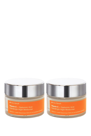 2 cremas de noche hidratantes con vitamina C y ácido hialurónico Hydrabright - 2 x 50 ml