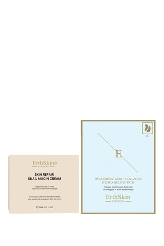 Estuche de crema reparadora con baba de caracol y parches de ojos de hidrogel - 2 productos