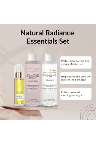 Estuche con ácido hialurónico, extracto de romero, veneno de abeja y miel de Manuka - 3 productos