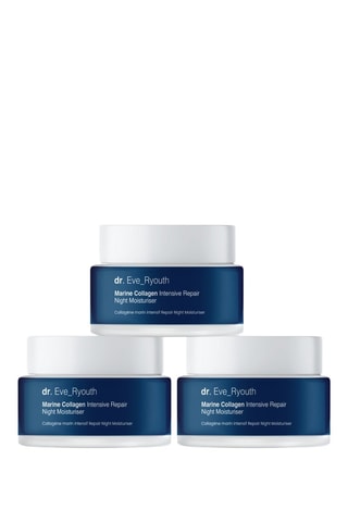 3 cremas de noche reparadoras intensivas con colágeno marino - 3 x 50 ml