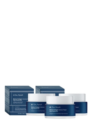 3 cremas de noche reparadoras intensivas con colágeno marino - 3 x 50 ml