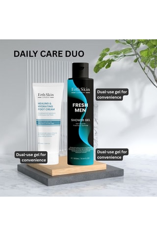 Estuche de gel de ducha Fresh men + crema reparadora e hidratante para pies - 2 productos