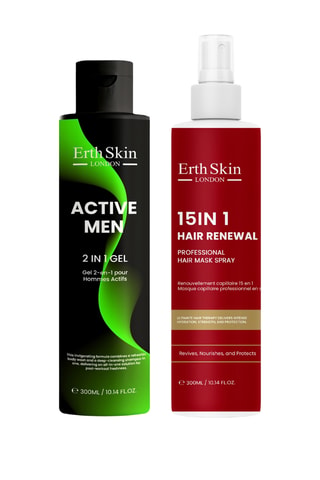 Estuche de gel 2 en 1 Active Men y spray mascarilla 15 en 1 - 2 productos