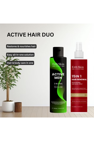 Estuche de gel 2 en 1 Active Men y spray mascarilla 15 en 1 - 2 productos