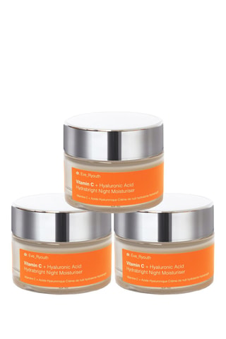 3 cremas de noche hidratantes con vitamina C y ácido hialurónico - 3 x 50 ml