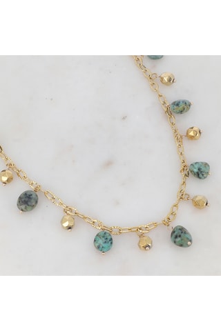 Collier - Hématites et turquoises