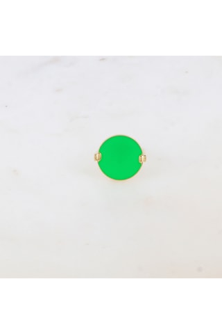 Bague - Doré et vert