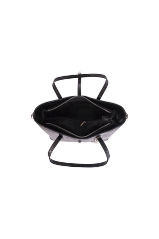 Shopping bag in pelle Valbrona - Nero
