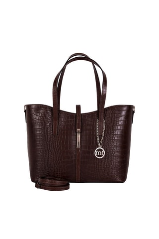 Shopping bag in pelle Valbrona - Marrone