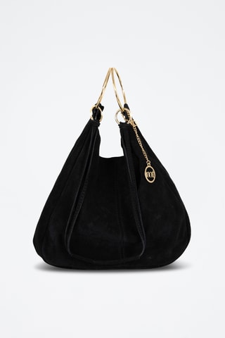 Borsa a mano in pelle scamosciata Tarabella - Nero