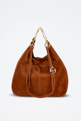 Borsa a mano in pelle scamosciata Tarabella - Marrone