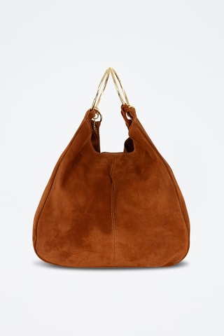 Borsa a mano in pelle scamosciata Tarabella - Marrone