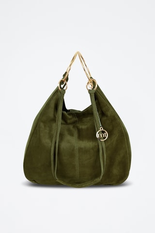 Borsa a mano in pelle scamosciata Tarabella - Verde