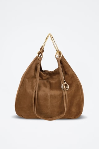 Borsa a mano in pelle scamosciata Tarabella - Marrone