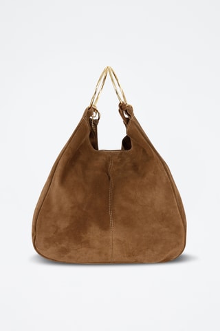 Borsa a mano in pelle scamosciata Tarabella - Marrone