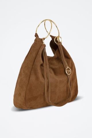 Borsa a mano in pelle scamosciata Tarabella - Marrone