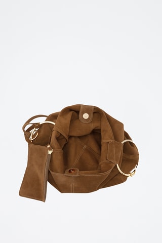 Borsa a mano in pelle scamosciata Tarabella - Marrone