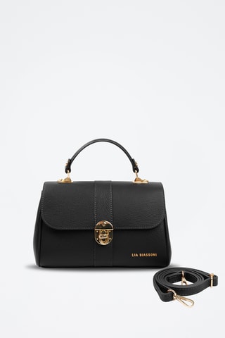 Borsa a mano in pelle - Nero