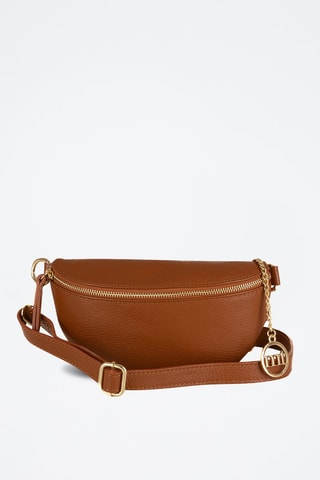 Borsa a tracolla in pelle Perugino - Marrone