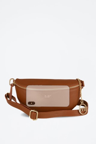 Borsa a tracolla in pelle Perugino - Marrone
