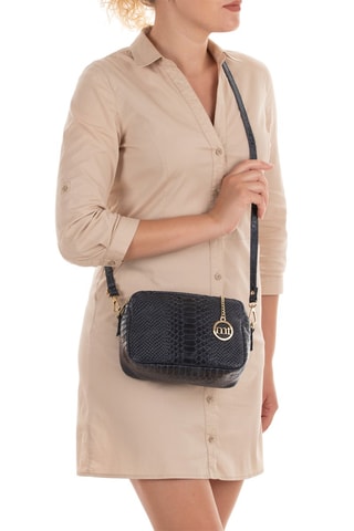 Borsa a tracolla in pelle - Blu