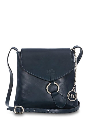 Borsa a tracolla in pelle Ortica - Blu