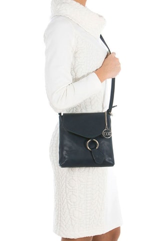 Borsa a tracolla in pelle Ortica - Blu