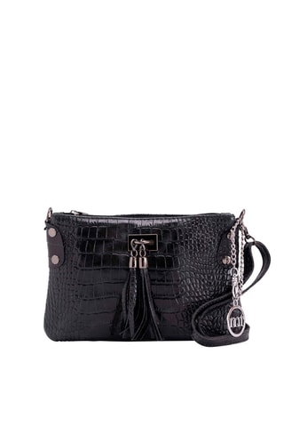 Borsa a tracolla in pelle Abano - Nero