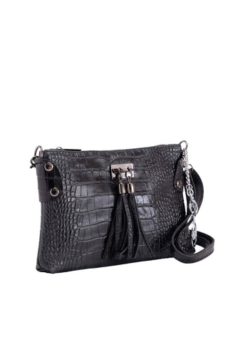 Borsa a tracolla in pelle Abano - Nero