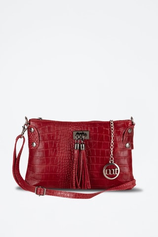 Borsa a tracolla in pelle Abano - Rosso
