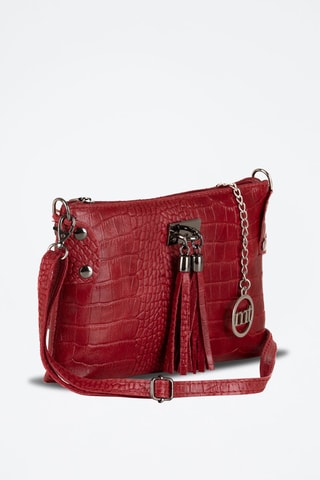 Borsa a tracolla in pelle Abano - Rosso