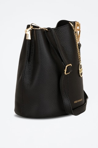 Borsa a secchiello in pelle - Nero