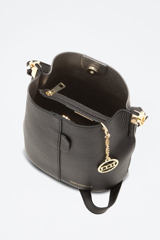 Borsa a secchiello in pelle - Nero