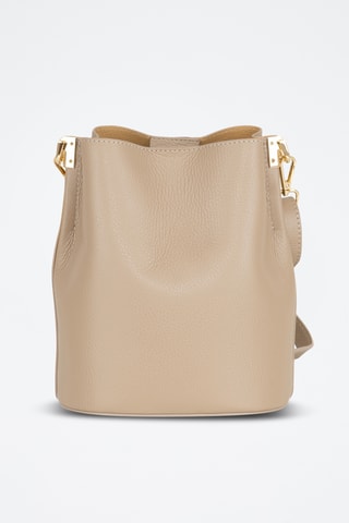 Borsa a secchiello in pelle - Marrone