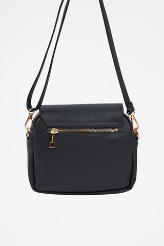 Sac bandoulière en cuir Raganello - Noir