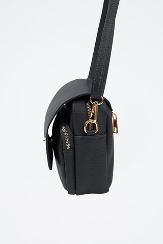 Sac bandoulière en cuir Raganello - Noir