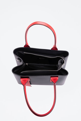 Borsa a mano in pelle Argonne - Nero e rosso