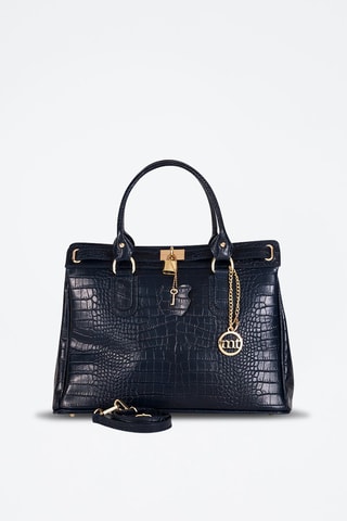 Borsa a mano in pelle Rezia - Blu