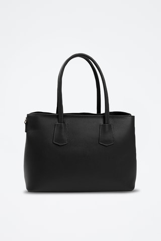 Borsa a mano in pelle - Nero