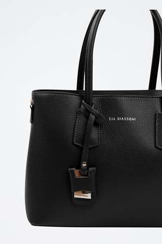 Borsa a mano in pelle - Nero