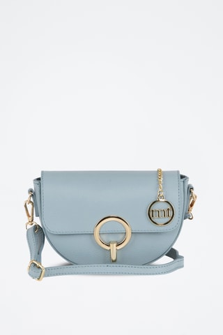 Borsa a tracolla in pelle Azario - Blu