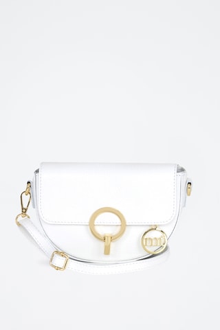 Borsa a tracolla in pelle Azario - Bianco