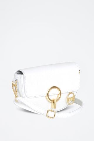 Borsa a tracolla in pelle Azario - Bianco