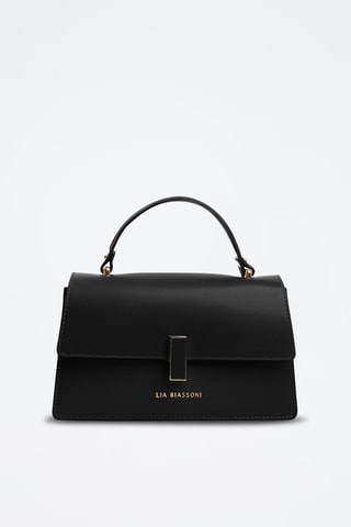 Borsa a mano in pelle  - Nero