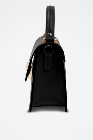 Borsa a mano in pelle  - Nero