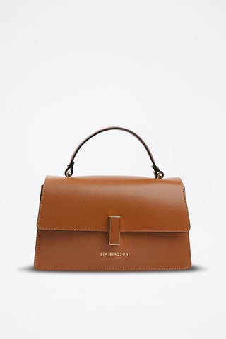 Borsa a mano in pelle  - Marrone