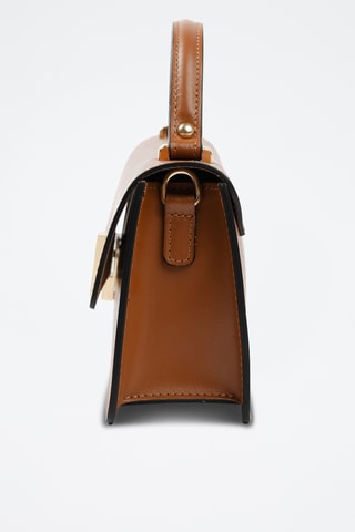 Borsa a mano in pelle  - Marrone