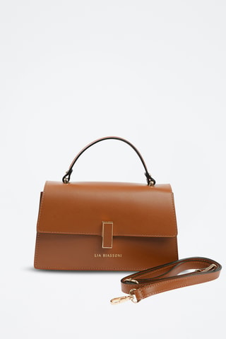 Borsa a mano in pelle  - Marrone
