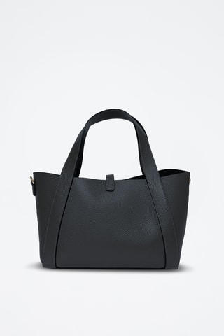 Borsa a mano e pochette in pelle Ettore - Nero