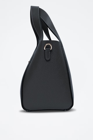 Borsa a mano e pochette in pelle Ettore - Nero